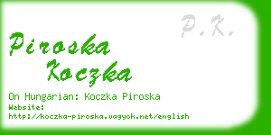 piroska koczka business card